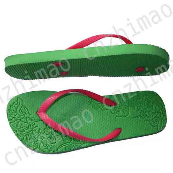  emboss  flower lady flip flop