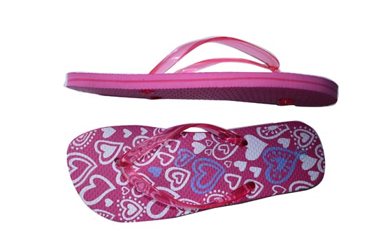 fashion emboss green flower lady flip flop